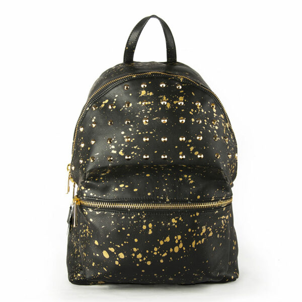 ZAINO IN PELLE BORCHIATO E SPRUZZATO