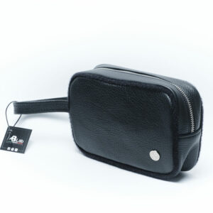 BORSELLO IN PELLE TOTAL BLACK