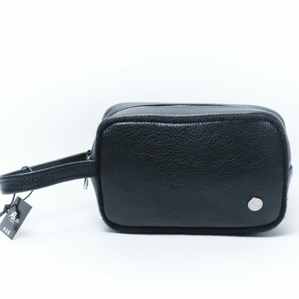 BORSELLO IN PELLE TOTAL BLACK - immagine 2