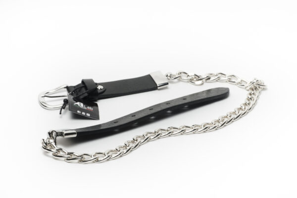 CINTURA DONNA IN PELLE E CATENA