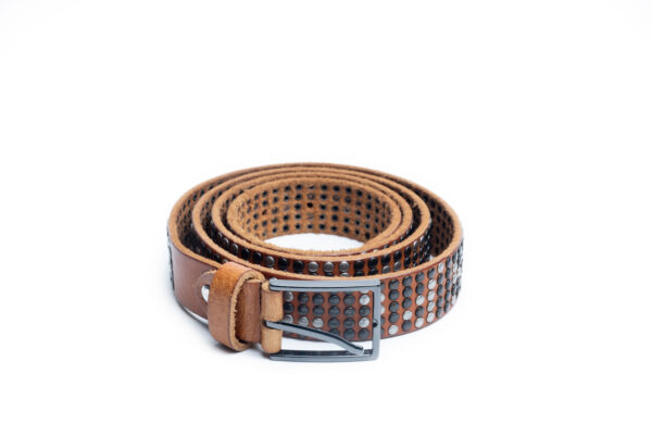 CINTURA MARRONE IN PELLE - immagine 2