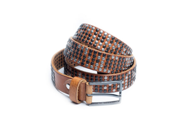 CINTURA MARRONE IN PELLE - immagine 3