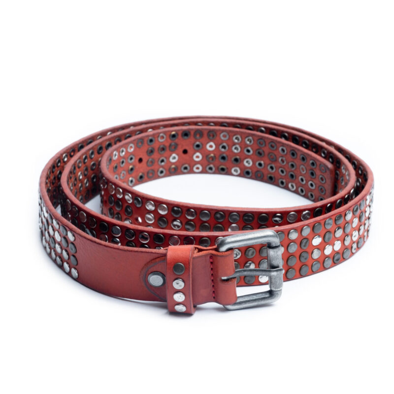 Cintura Rossa In Pelle