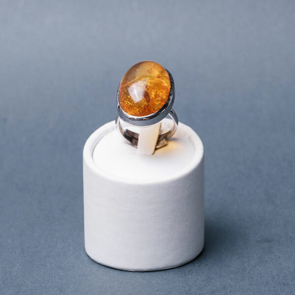 ANELLO IN ARGENTO AMBRA