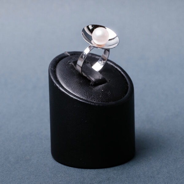 ANELLO IN ORO BIANCO CON PERLA - immagine 3