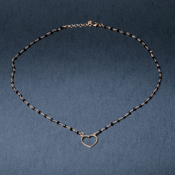 COLLANA ROSARIO CON CUORE - immagine 2